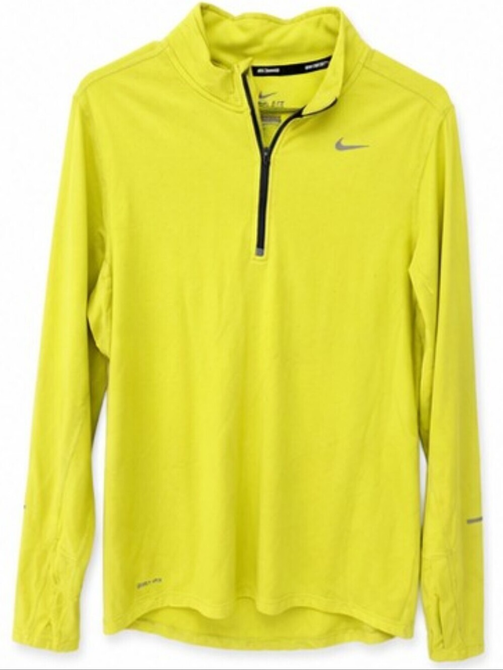 Nike Men’s Neon Yellow Quarter-Zip Performance Jacket